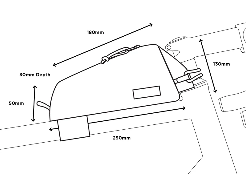 Restrap top tube bag dimensions