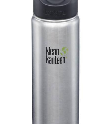 Klean Kanteen - 27 oz - 800ml - Single Wall Wide with Stainless Loop Cap  brushed stainless - RVS waterfles enkelwandig