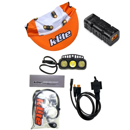 kLite Ultra (racing or adventure) combo lighting system : light + USB charger + wire V2 kit