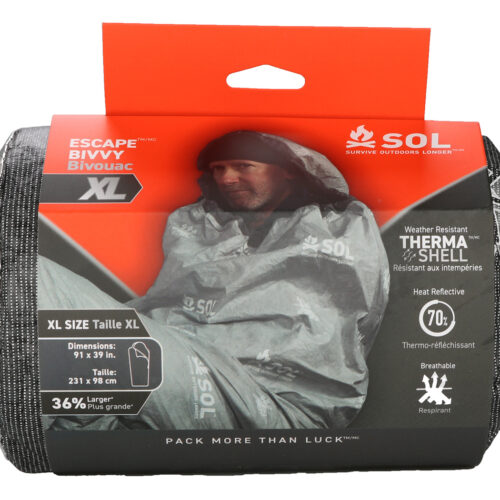 SOL - Escape Bivvy XL met capuchon - noodbivakzak grijs